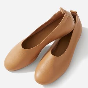 Everlane Tan Leather Flats